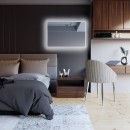Smartwoods BRIGHT STRAIGHT lustro 90x60 cm prostokątne z oświetleniem LED białe