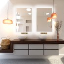 Smartwoods BRIGHT STRAIGHT lustro 90x60 cm prostokątne z oświetleniem LED białe