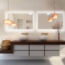 Smartwoods BRIGHT STRAIGHT lustro 90x60 cm prostokątne z oświetleniem LED białe