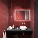 Smartwoods BRIGHT STRAIGHT lustro 90x60 cm prostokątne z oświetleniem LED czarne