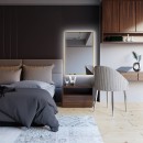 Smartwoods BRIGHT STRAIGHT lustro 90x60 cm prostokątne z oświetleniem LED złote
