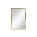 Smartwoods BRIGHT STRAIGHT lustro 90x60 cm prostokątne z oświetleniem LED złote