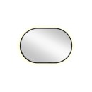 Smartwoods BRIGHT PASTILLE lustro 95x40 cm owalne z oświetleniem LED czarne