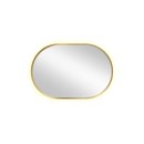 Smartwoods BRIGHT PASTILLE lustro 95x40 cm owalne z oświetleniem LED złote