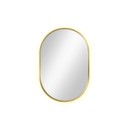 Smartwoods BRIGHT PASTILLE lustro 95x40 cm owalne z oświetleniem LED złote
