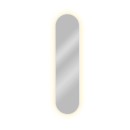 Smartwoods BRIGHT PASTILLE lustro 155x40 cm owalne z oświetleniem LED białe