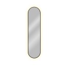 Smartwoods BRIGHT PASTILLE lustro 155x40 cm owalne z oświetleniem LED czarne