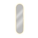 Smartwoods BRIGHT PASTILLE lustro 155x40 cm owalne z oświetleniem LED srebrne