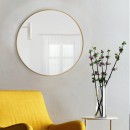Baltica Design TINY BORDER ROUND lustro 80 cm okrągłe złote