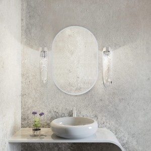 Baltica Design TINY BORDER PASTILLE lustro 95x40 cm owalne białe
