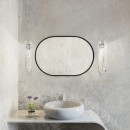 Baltica Design TINY BORDER PASTILLE lustro 95x40 cm owalne czarne