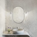 Baltica Design TINY BORDER PASTILLE lustro 95x40 cm owalne srebrne