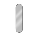 Baltica Design TINY BORDER PASTILLE lustro 155x40 cm owalne czarne