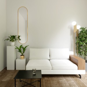 Baltica Design TINY BORDER PASTILLE lustro 155x40 cm owalne złote