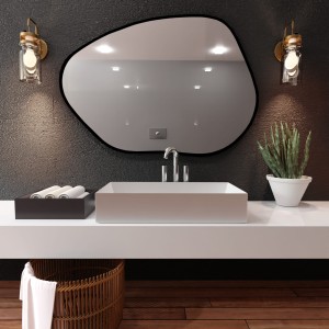 Baltica Design TINY BORDER CONTORNO I lustro 70x50 cm nieregularne czarne