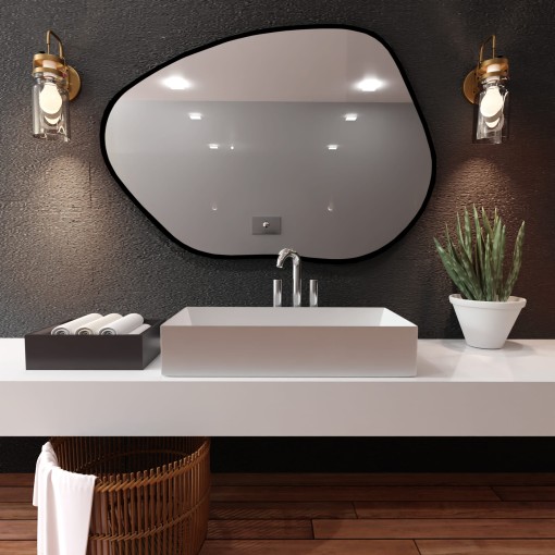 Baltica Design TINY BORDER CONTORNO I lustro 80x57 cm nieregularne czarne