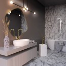 Baltica Design TINY BORDER CONTORNO III lustro 90x77 cm nieregularne złote