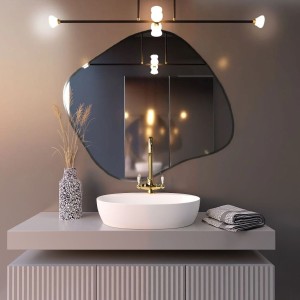 Baltica Design TINY BORDER CONTORNO III lustro 100x86 cm nieregularne srebrne