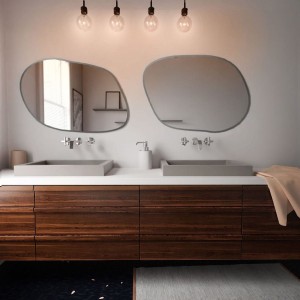 Baltica Design TINY BORDER CONTORNO IV lustro 60x43 cm nieregularne srebrne