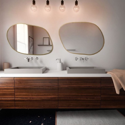 Baltica Design TINY BORDER CONTORNO IV lustro 70x50 cm nieregularne złote