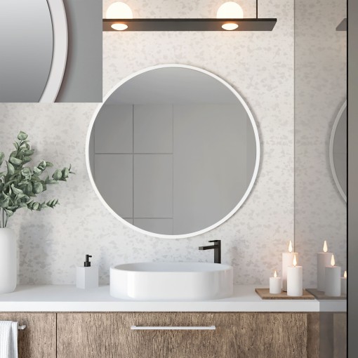Baltica Design TOP FRAME CADRE lustro 80 cm okrągłe białe