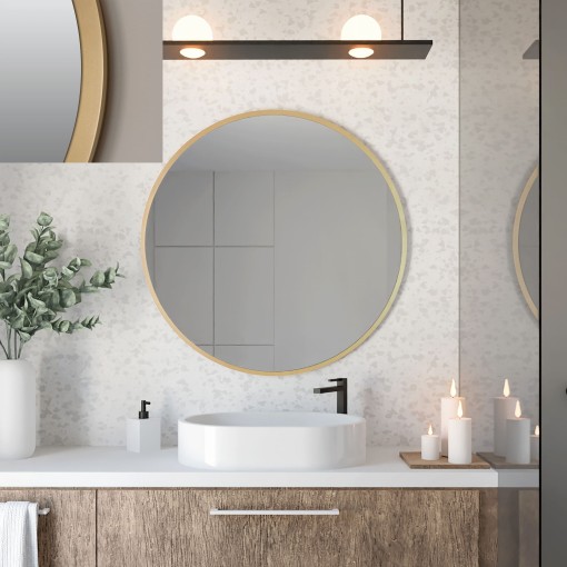 Baltica Design TOP FRAME CADRE lustro 100 cm okrągłe złote