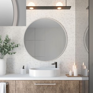 Baltica Design TOP FRAME CADRE CONCRETE lustro 50 cm okrągłe beton jasny