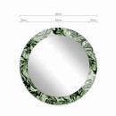 Baltica Design MALERI MONSTERA GLASS AND MORE lustro 100 cm okrągłe zielone