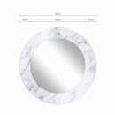 Baltica Design MALERI MARBLE WHITE GLASS AND MORE lustro 70 cm okrągłe białe
