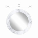 Baltica Design MALERI MARBLE WHITE GLASS AND MORE lustro 80 cm okrągłe białe