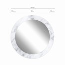 Baltica Design MALERI MARBLE WHITE GLASS AND MORE lustro 100 cm okrągłe białe