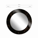 Baltica Design MALERI MARBLE BLACK GLASS AND MORE lustro 70 cm okrągłe czarne