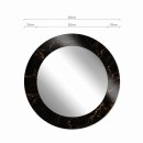 Baltica Design MALERI MARBLE BLACK GLASS AND MORE lustro 80 cm okrągłe czarne