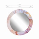 Baltica Design MALERI PINK QUARTZ GLASS AND MORE lustro 80 cm okrągłe różowe