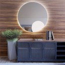 Smartwoods BRIGHT NO EDGES lustro 80 cm okrągłe z oświetleniem LED bez ramy