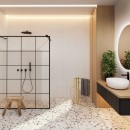 Baltica Design EVALD GOLD wieszak wolnostojący na ręczniki 50x30x75 złoty