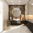 Baltica Design RINO GOLD wieszak wolnostojący na ręczniki 50x30x90 złoty