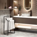 Baltica Design LEIF II wieszak wolnostojący na ręczniki 60x30x90 czarny
