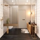 Baltica Design NARVE wieszak wolnostojący na ręczniki 50x30x80 złoty