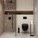 Baltica Design TUBE szczotka toaletowa stojąca 9x37 czarna