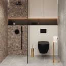 Baltica Design TUBE GOLD szczotka toaletowa stojąca 9x37 złota
