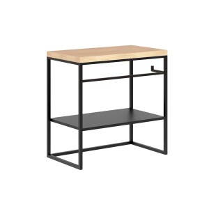 Baltica Design LINN IV konsola łazienkowa 75x43 czarny/dąb 