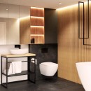 Baltica Design LINN VI konsola łazienkowa 95x43 czarny/dąb