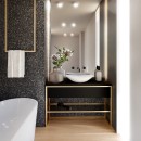 Baltica Design TRINE II GOLD konsola łazienkowa 80 cm czarny/złoty