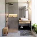 Baltica Design ELIN PLUS III konsola łazienkowa 75x35 czarny/dąb