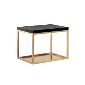 Baltica Design HEGE II GOLD konsola łazienkowa wisząca 60x43 czarny/złoty