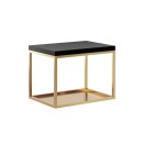 Baltica Design HEGE III GOLD konsola łazienkowa wisząca 75x35 czarny/złoty