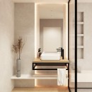 Baltica Design BENTE konsola łazienkowa wisząca 60x35 czarny/dąb