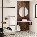 Baltica Design LIV konsola łazienkowa wisząca 60x35 czarny/dąb