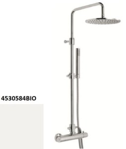 Emmevi Rubinetterie Piper 4530584BIO zestaw prysznicowy termostatyczny ścienny biały